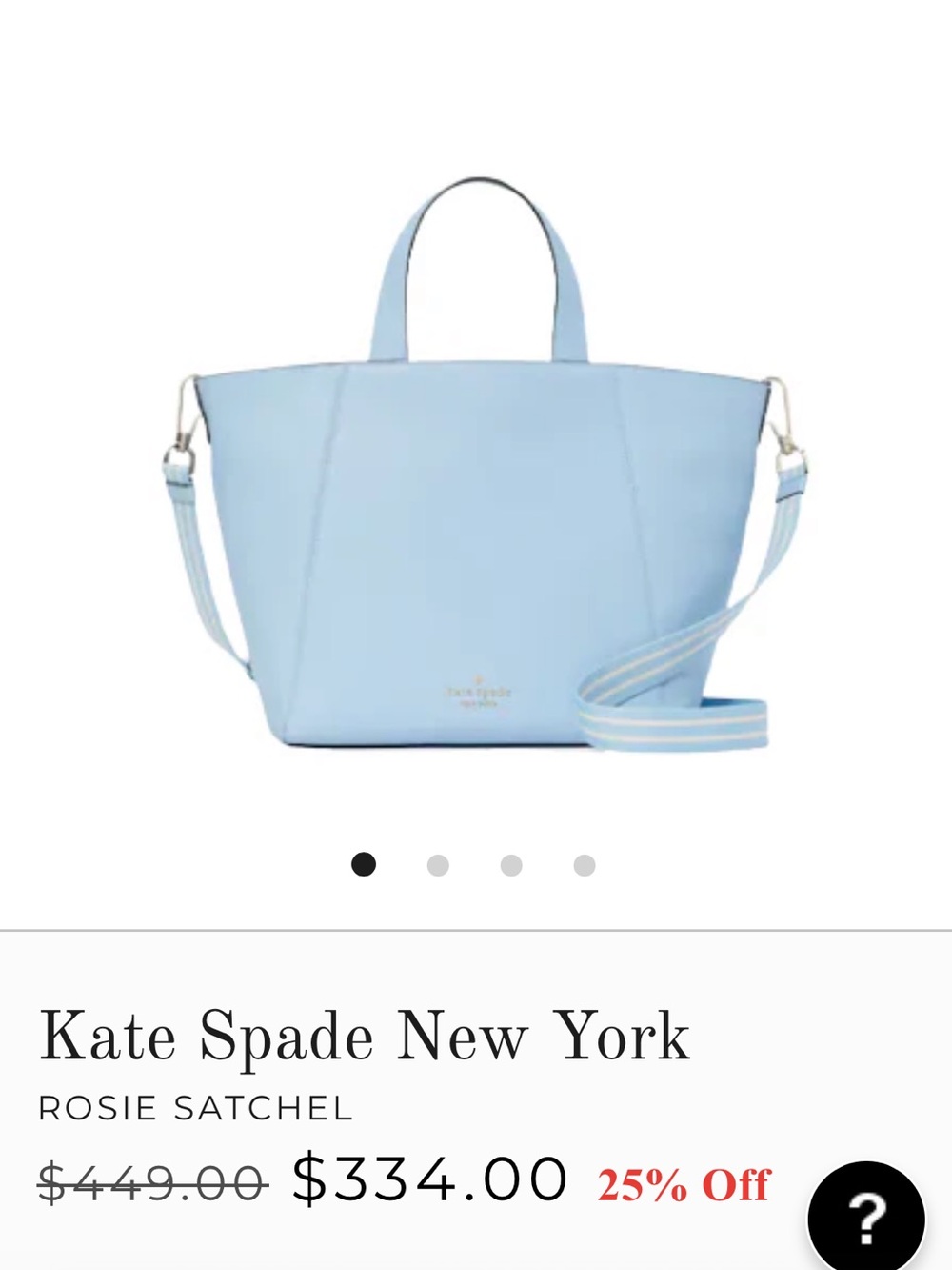 kate spade Light Blue Rosie Satchel